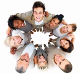 Business group showing teamwork